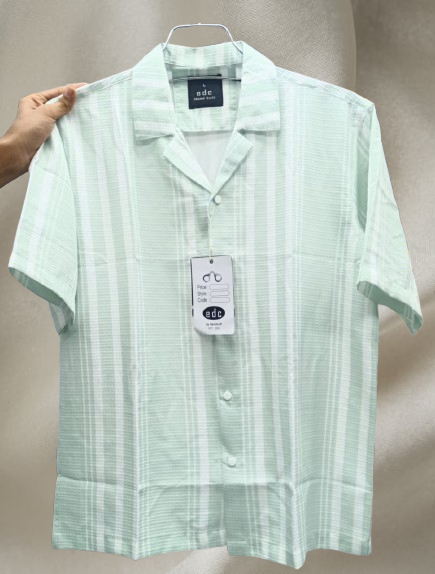 ট্রেন্ডি টেক্সচার ডিজাইন হাফ হাতা শার্ট