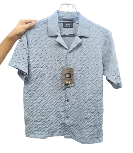 ট্রেন্ডি টেক্সচার ডিজাইন হাফ হাতা শার্ট